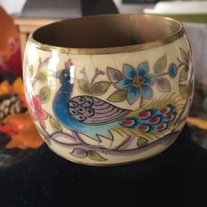 Peacock bangle bracelet